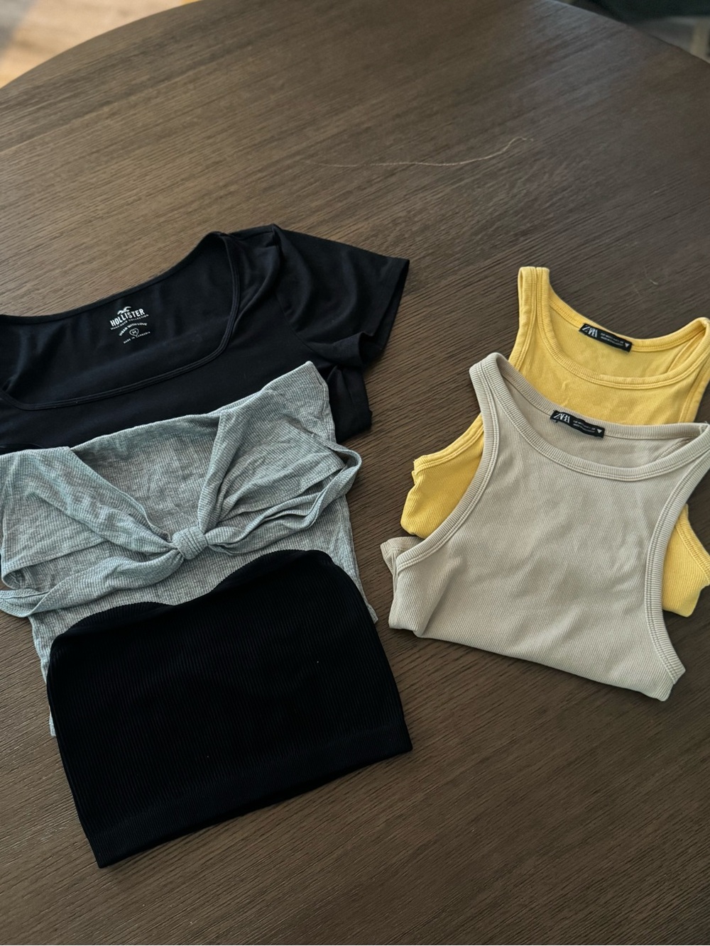 Zara Hollister Neutral Crop Top Bundle S/M